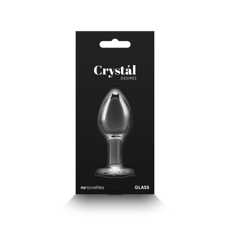 Crystal Desires Red Heart Glass Plug - Medium - Thorn & Feather