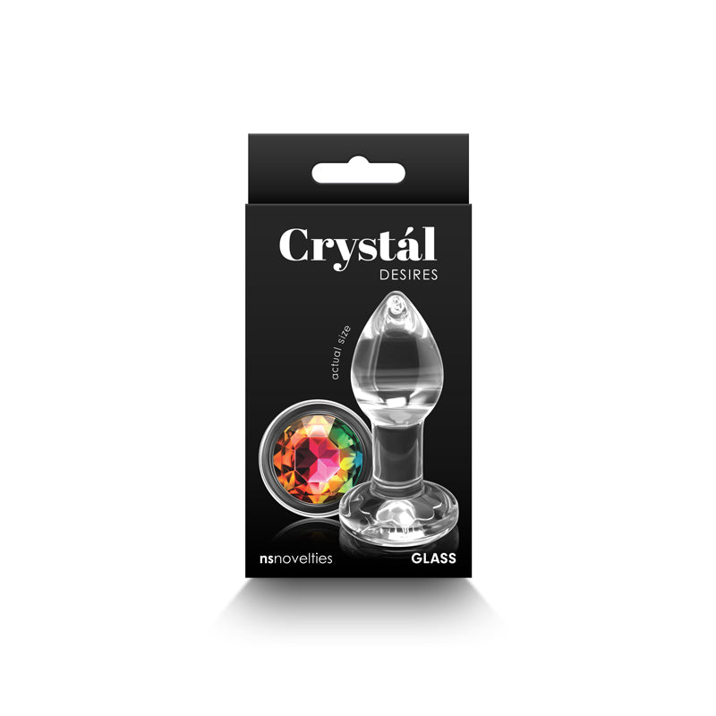 Crystal Desires Rainbow Gem Glass Plug - Small - Thorn & Feather