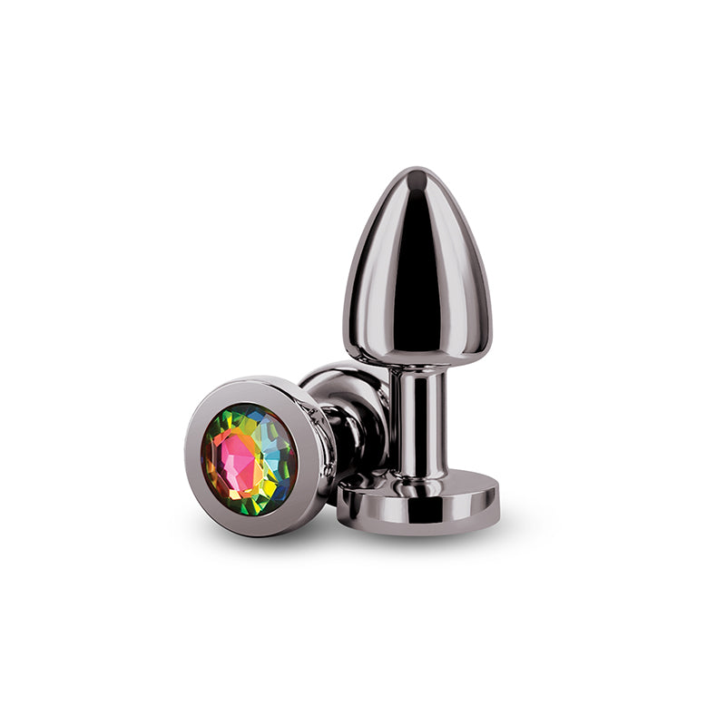 Rear Assets Butt Plug - Petite, Gunmetal Rainbow - Thorn & Feather