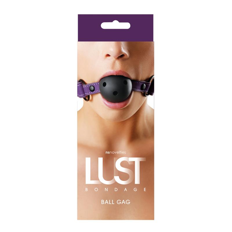 Lust Bondage Ball Gag - Purple - Thorn & Feather