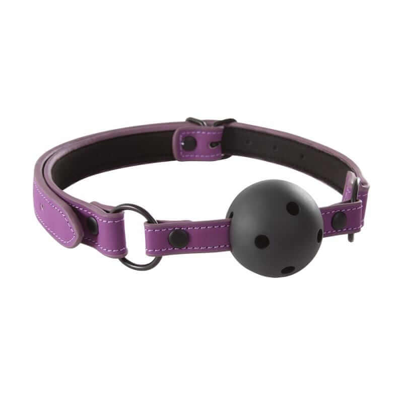 Lust Bondage Ball Gag - Purple - Thorn & Feather