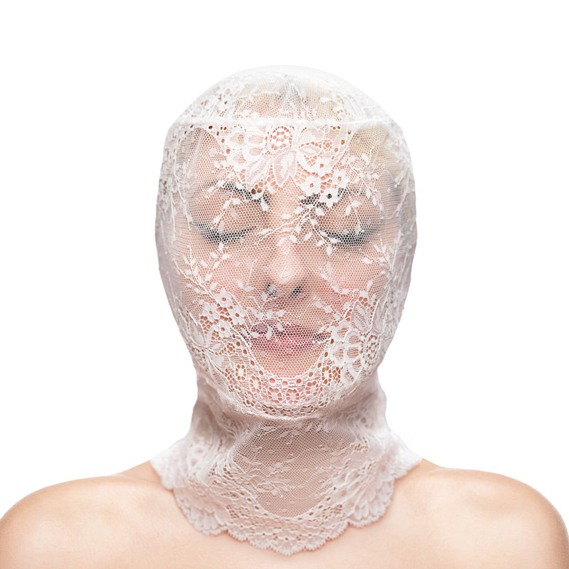 Fetish & Fashion Lace Hood - White