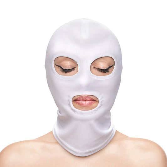 Fetish & Fashion Eyes & Mouth Hood - White