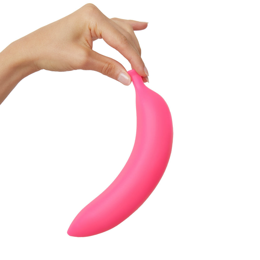 Oh Oui Banana Vibrating Dildo In Banana Bag - Danger Pink - Thorn & Feather