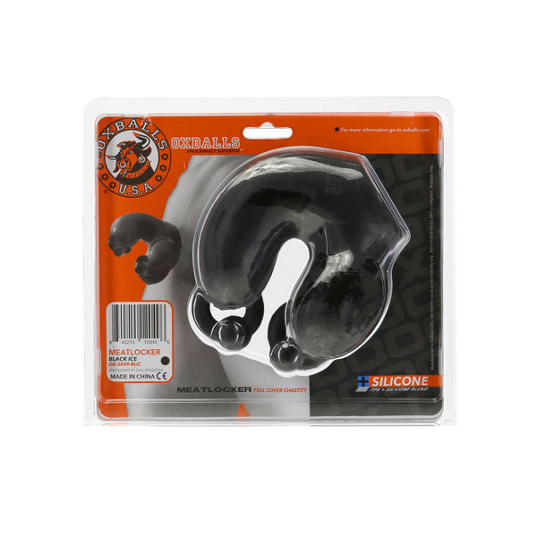 Oxballs Meatlocker Full Cover Chastity - Black Ice