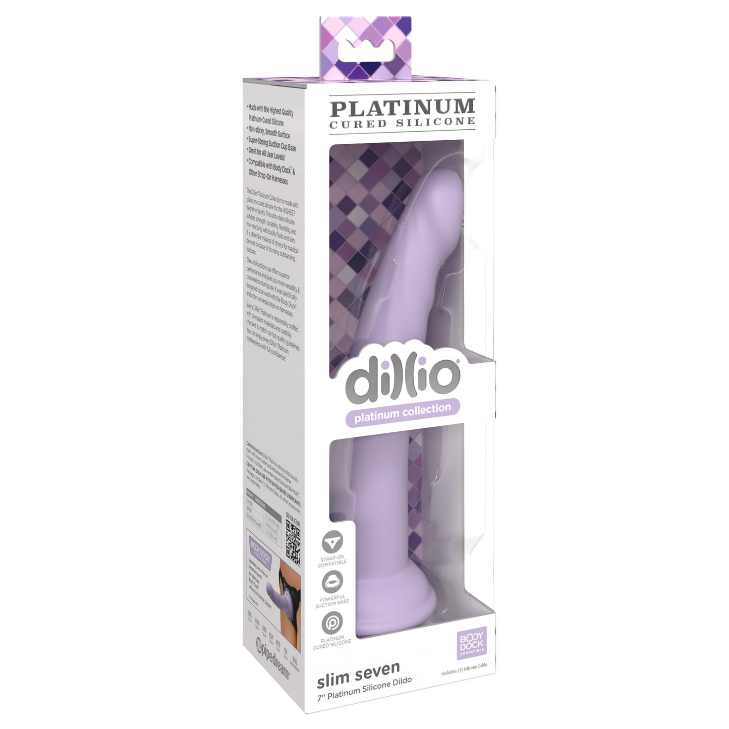 Dillio Platinum Slim Seven 7 inch Dildo - Thorn & Feather