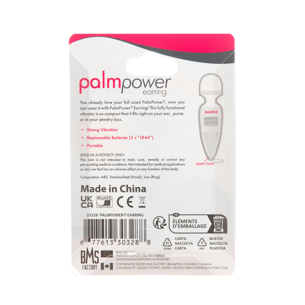 PalmPower Micro Massager Earring - 1 Piece