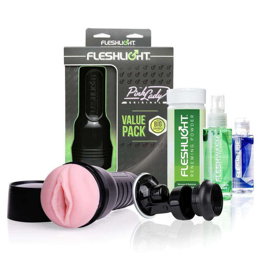 Fleshlight Pink Lady Original Pussy Masturbator Value Pack - Thorn & Feather