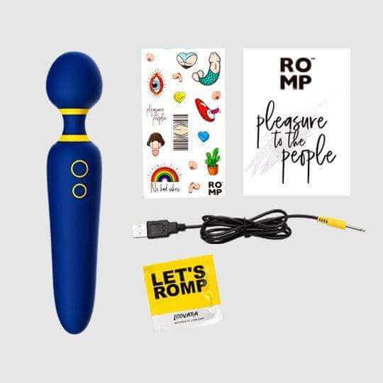 Romp Flip Wand Massager - Blue - Thorn & Feather