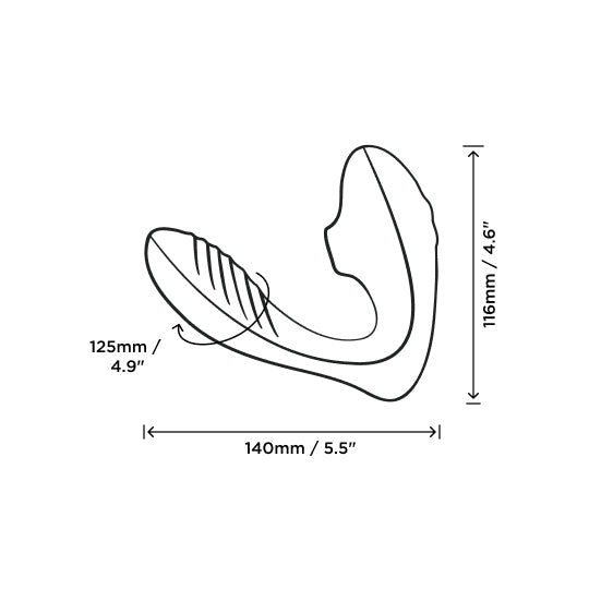 Romp Reverb Clitoral and G-spot Stimulator - Thorn & Feather