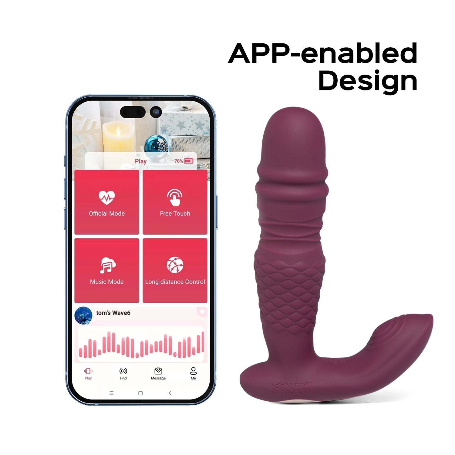 RYDER App-Controlled Thrusting G-spot & Clit Vibrator - Thorn & Feather