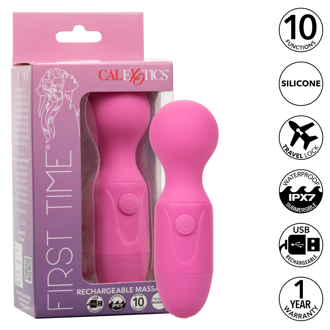 First Time Rechargeable Massager - Pink