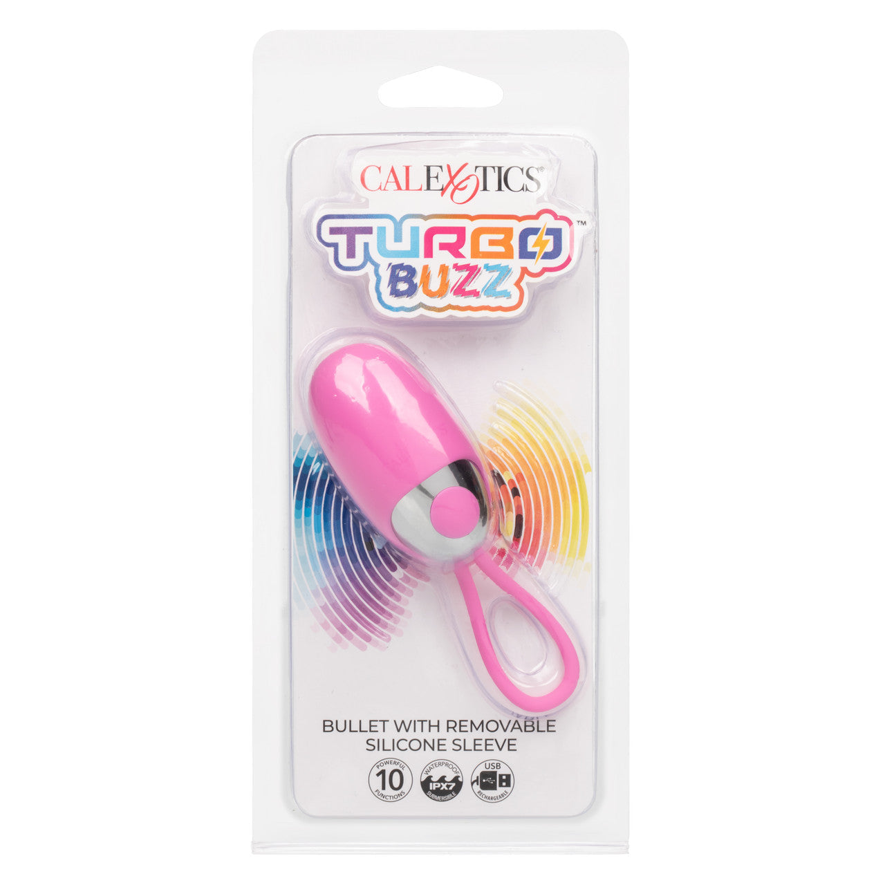 Turbo Buzz Bullet with Removable Silicone Sleeve - Pink