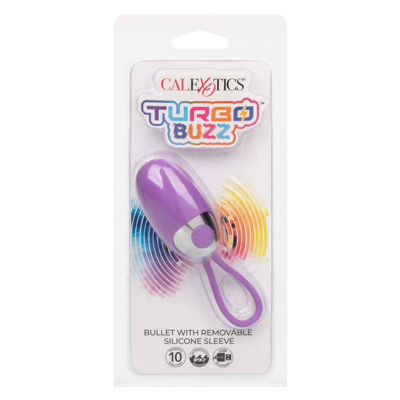 Turbo Buzz Bullet with Removable Silicone Sleeve - Purple