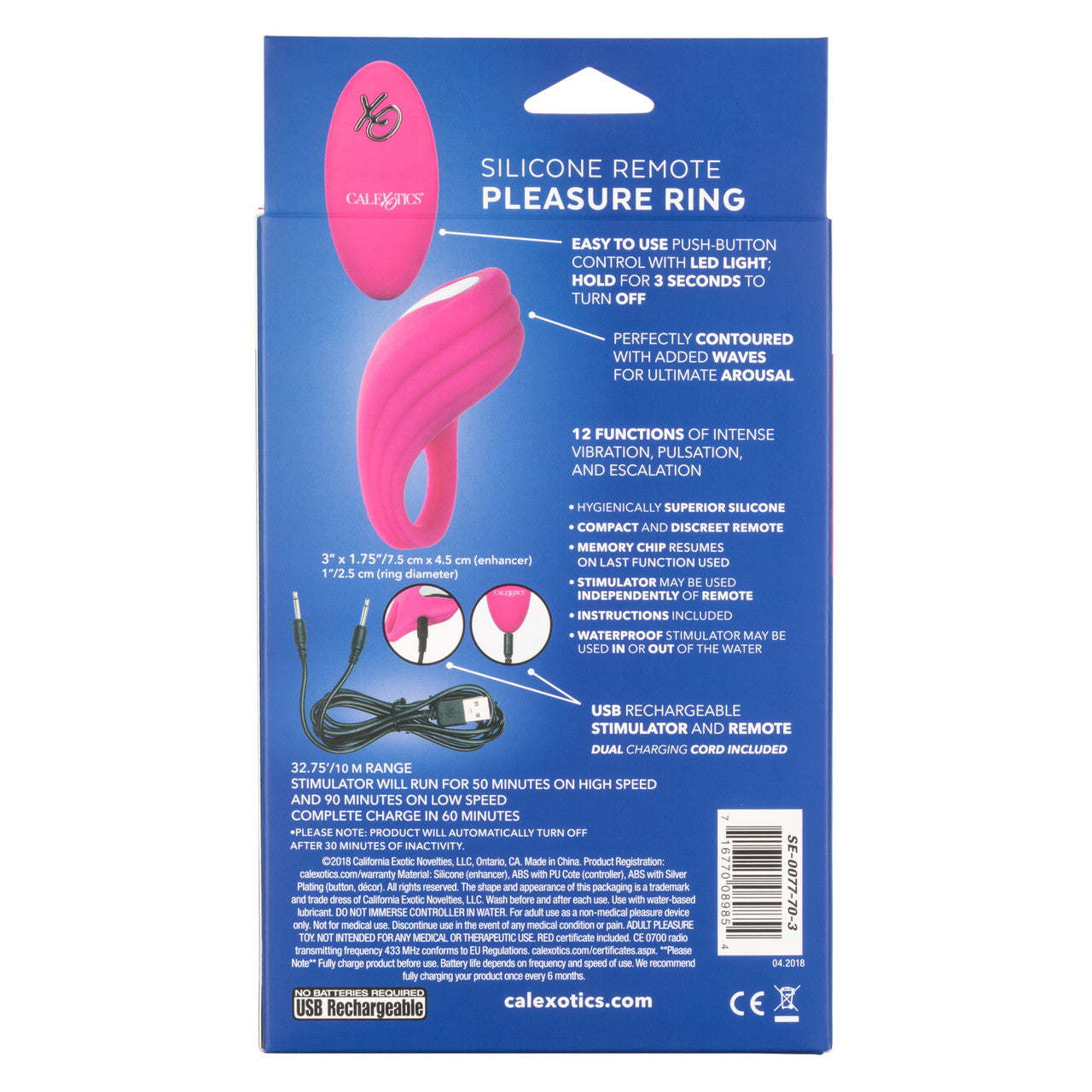 Silicone Remote Pleasure Ring - Thorn & Feather