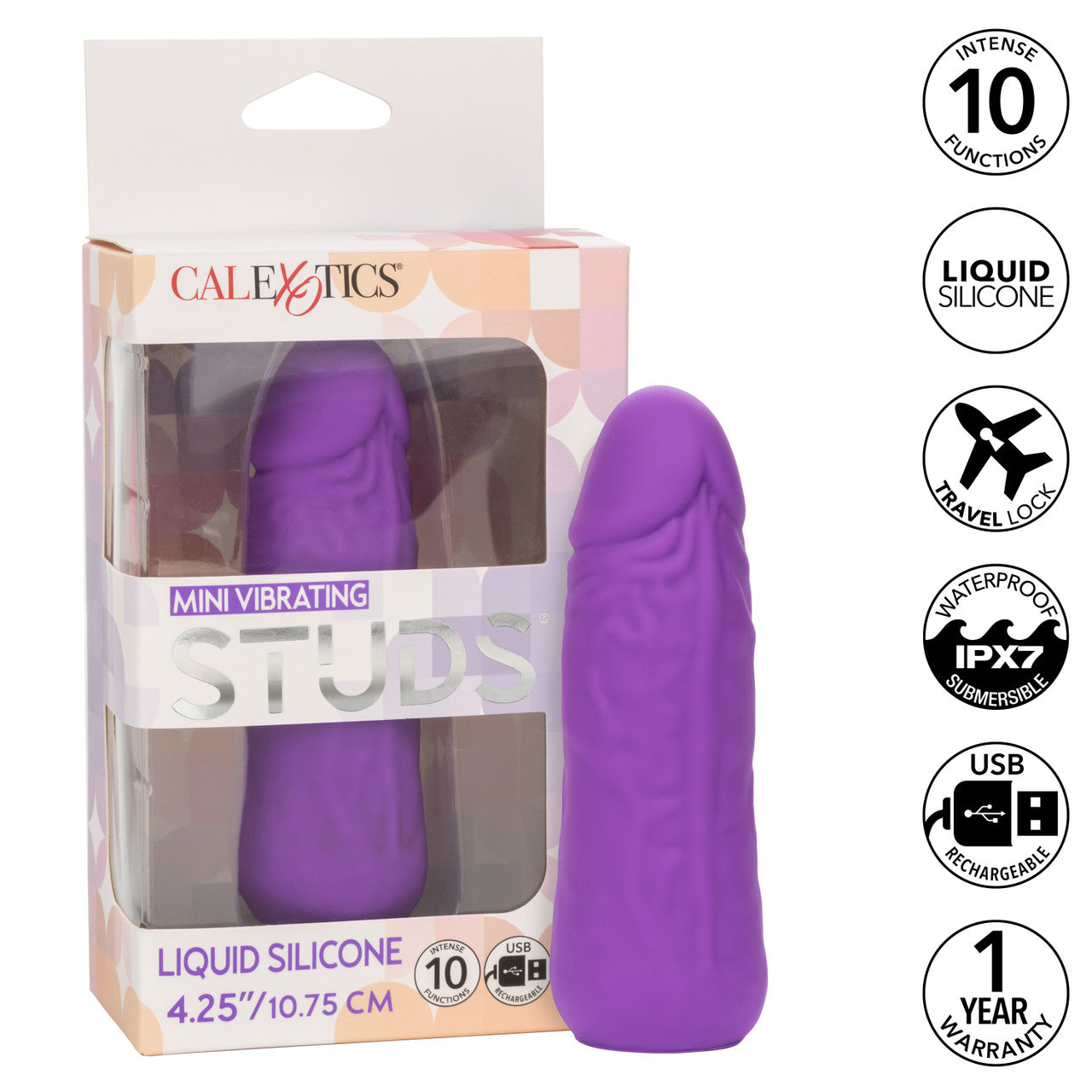 Mini Vibrating Studs - Purple