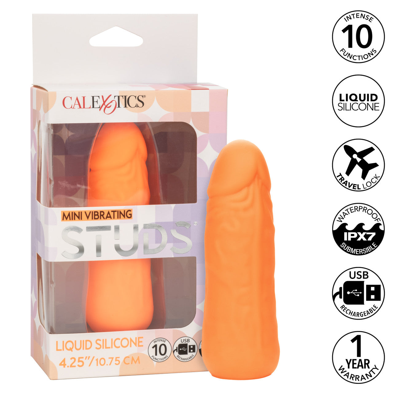 Mini Vibrating Studs - Orange