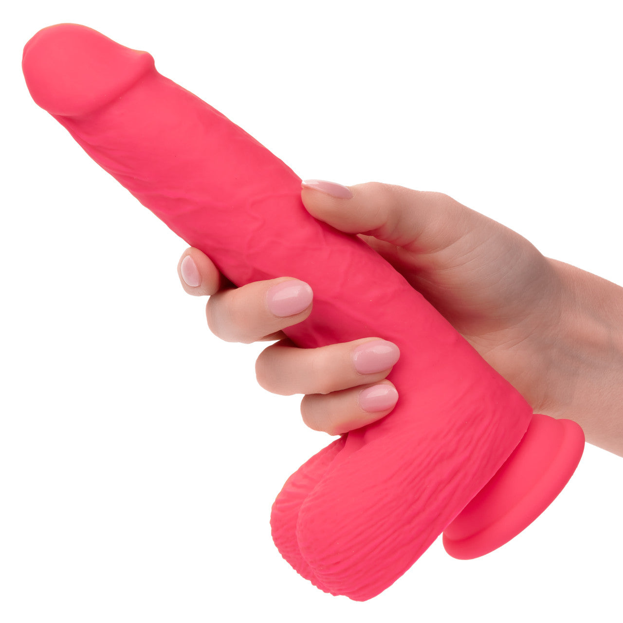 Rechargeable Rumbling & Thrusting Silicone Studs Dildo