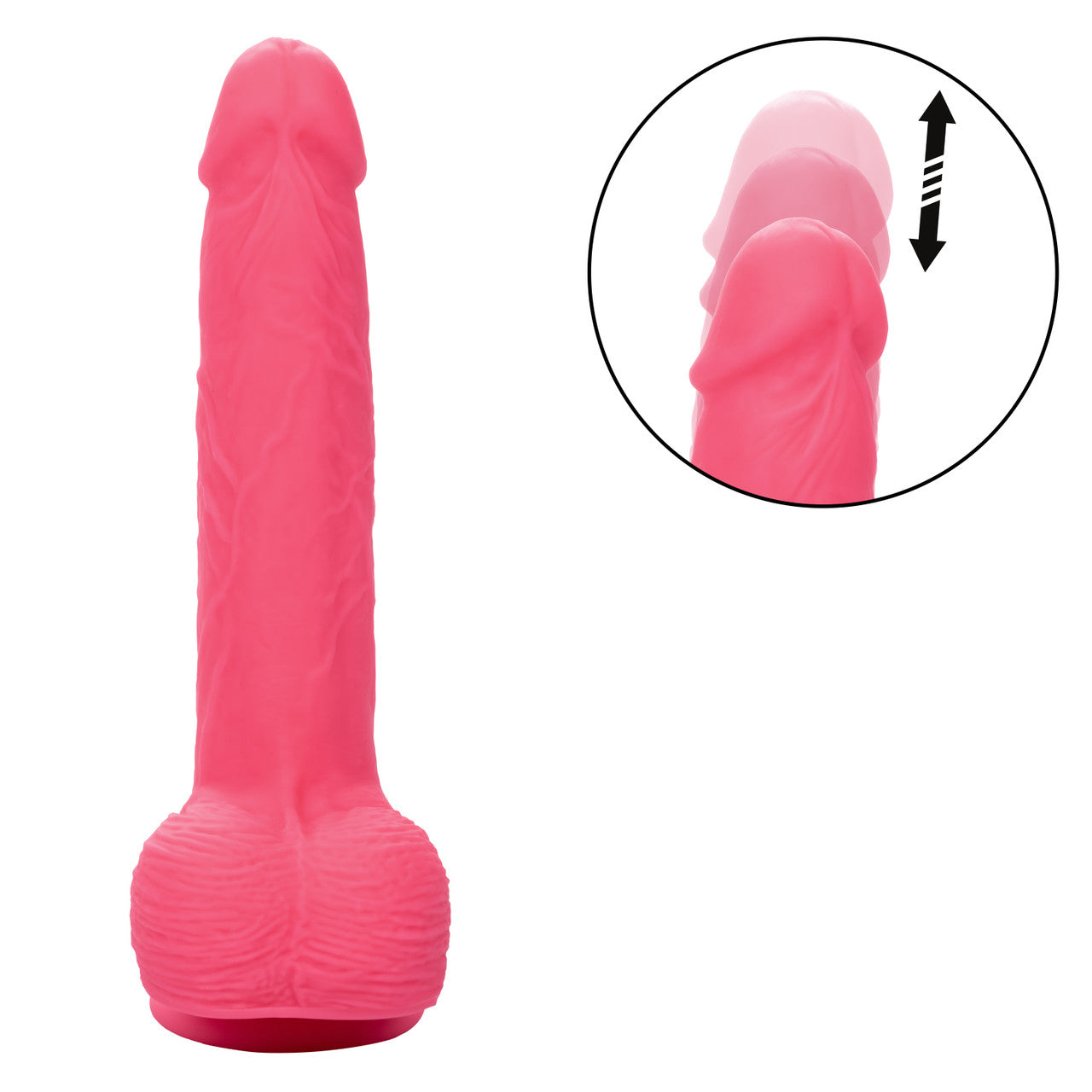 Rechargeable Rumbling & Thrusting Silicone Studs Dildo