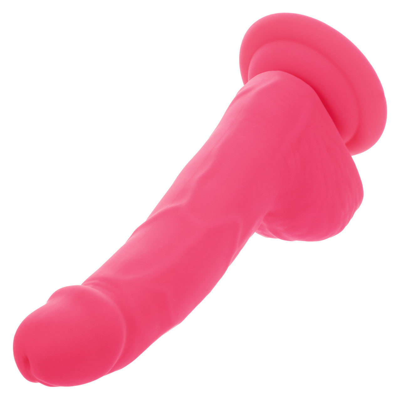 Neon Silicone Studs Realistic Dildo - 6"/15.25 cm, Pink