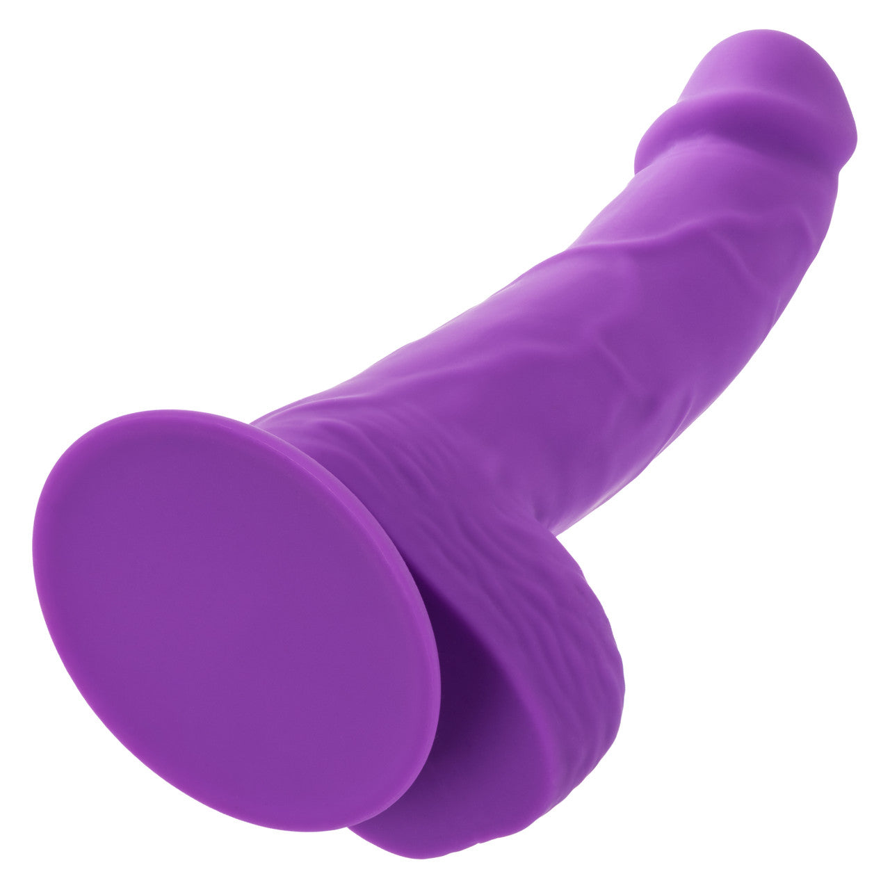 Neon Silicone Studs Realistic Dildo - 6"/15.25 cm, Purple