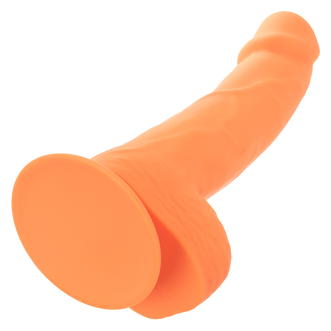 Neon Silicone Studs Realistic Dildo - 6"/15.25 cm, Orange