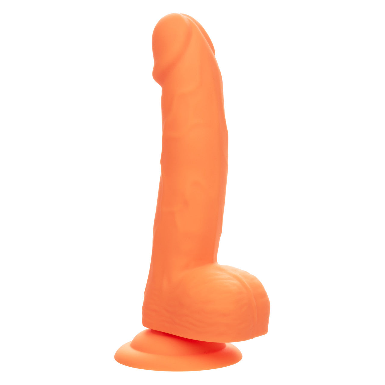 Neon Silicone Studs Realistic Dildo - 6"/15.25 cm, Orange