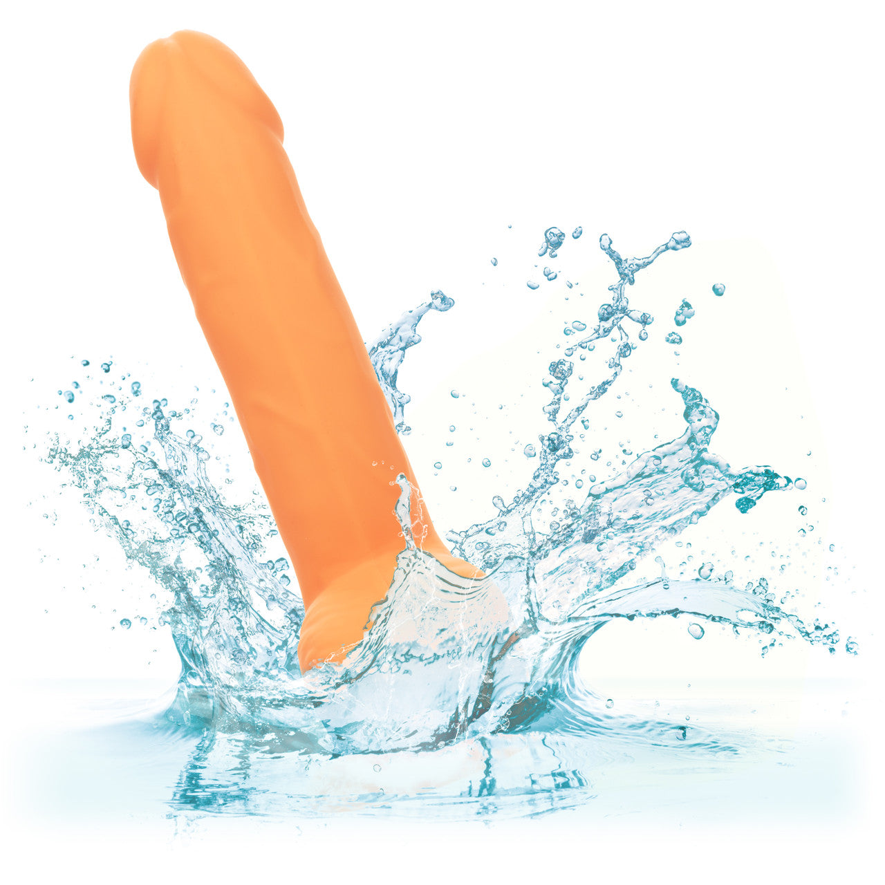 Neon Silicone Studs Realistic Dildo - 6"/15.25 cm, Orange