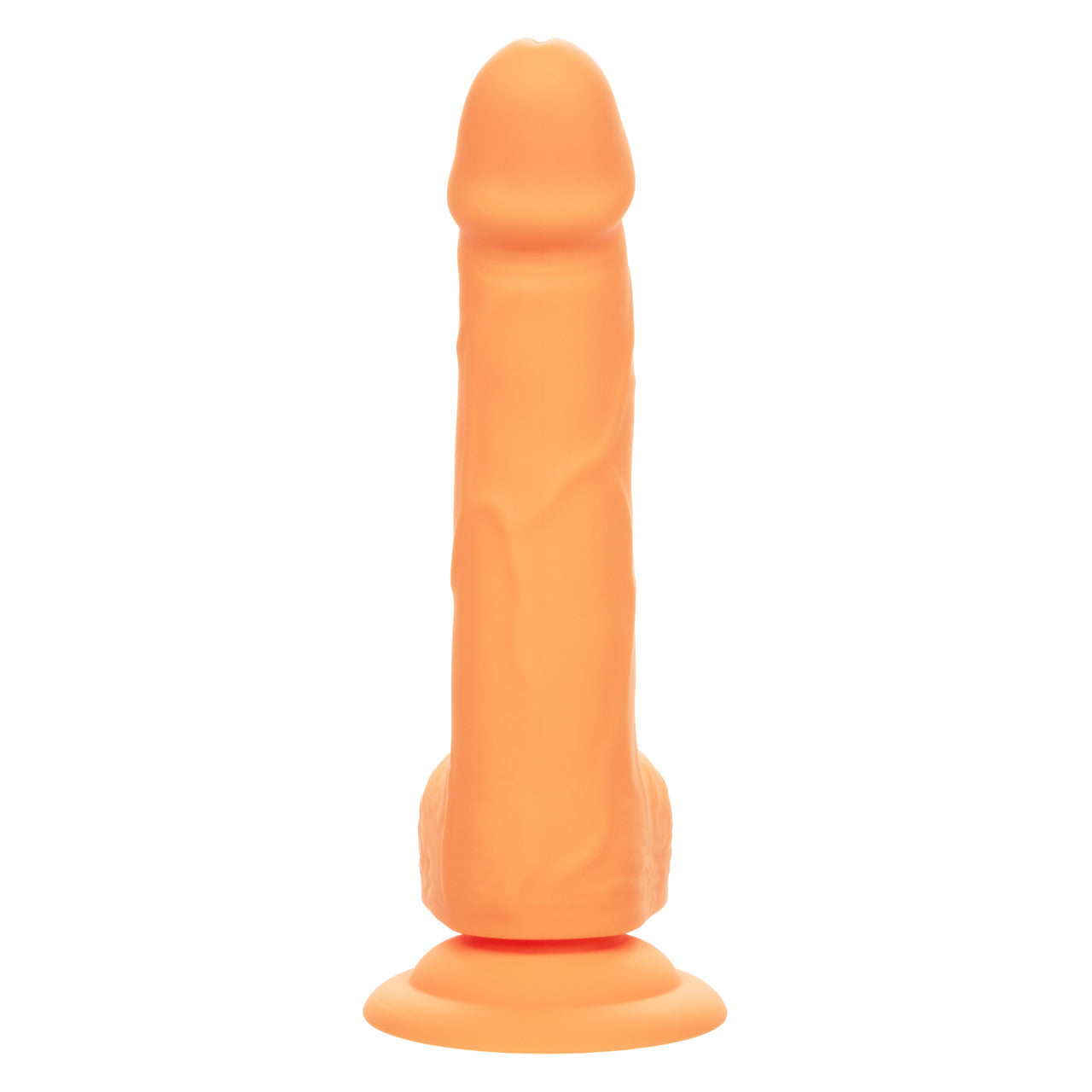 Neon Silicone Studs Realistic Dildo - 6"/15.25 cm, Orange