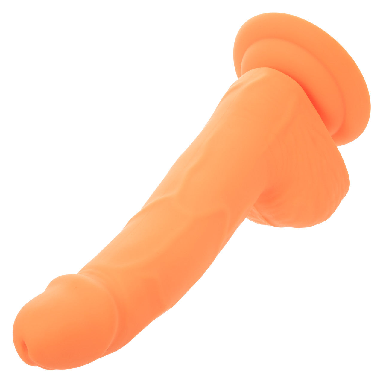 Neon Silicone Studs Realistic Dildo - 6"/15.25 cm, Orange