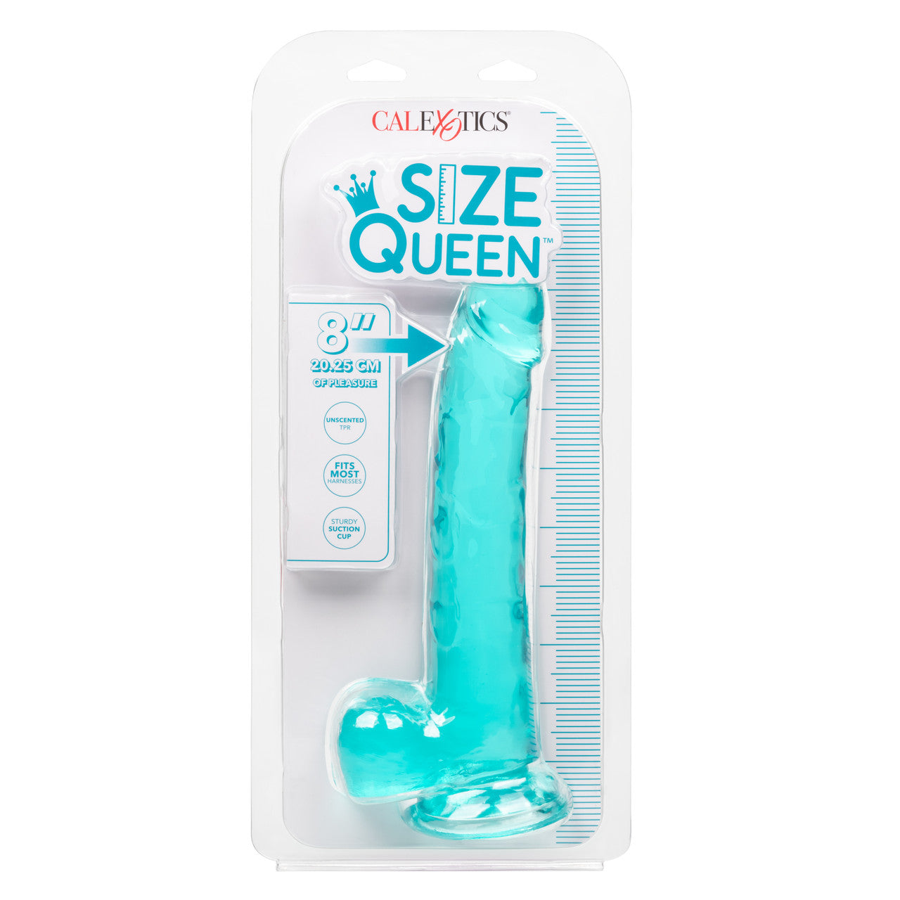 Size Queen 8"/20.25 cm Dildo - Blue - Thorn & Feather