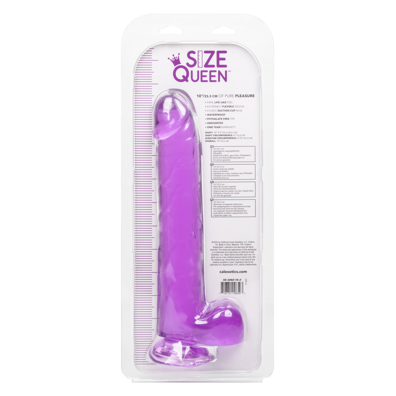 Size Queen 10"/25.5 cm Dildo - Purple - Thorn & Feather