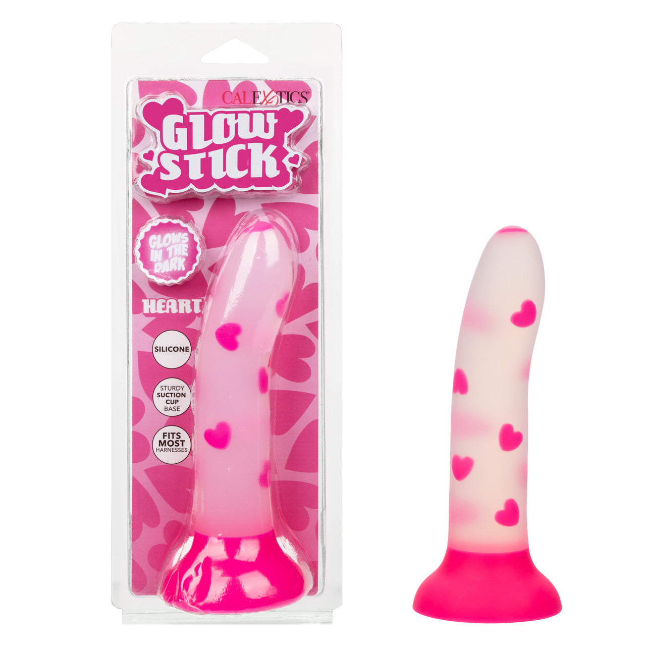 Glow Stick Heart Silicone Dildo