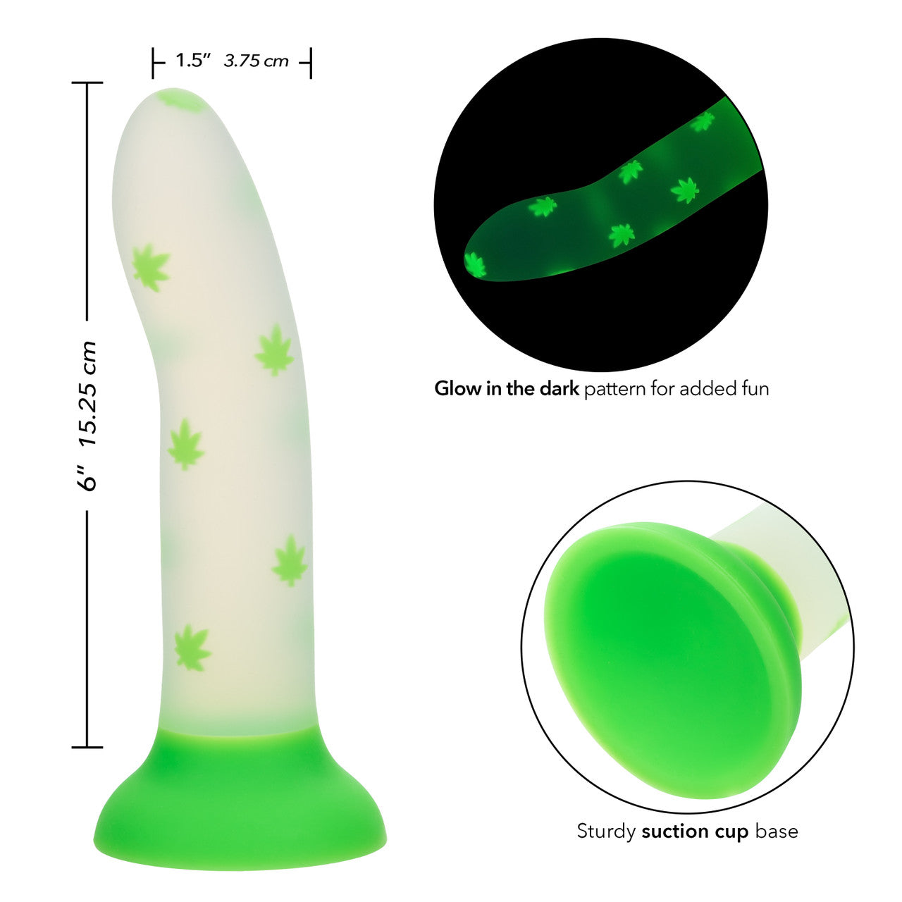 Glow Stick Leaf Silicone Dildo