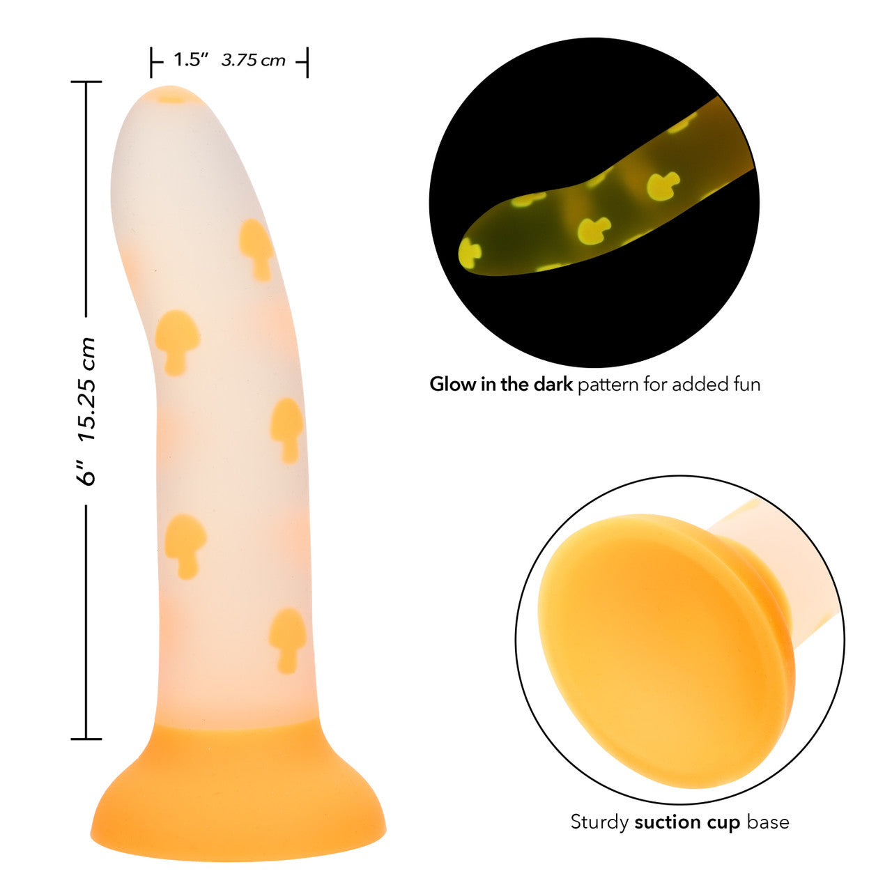 Glow Stick Mushroom Silicone Dildo