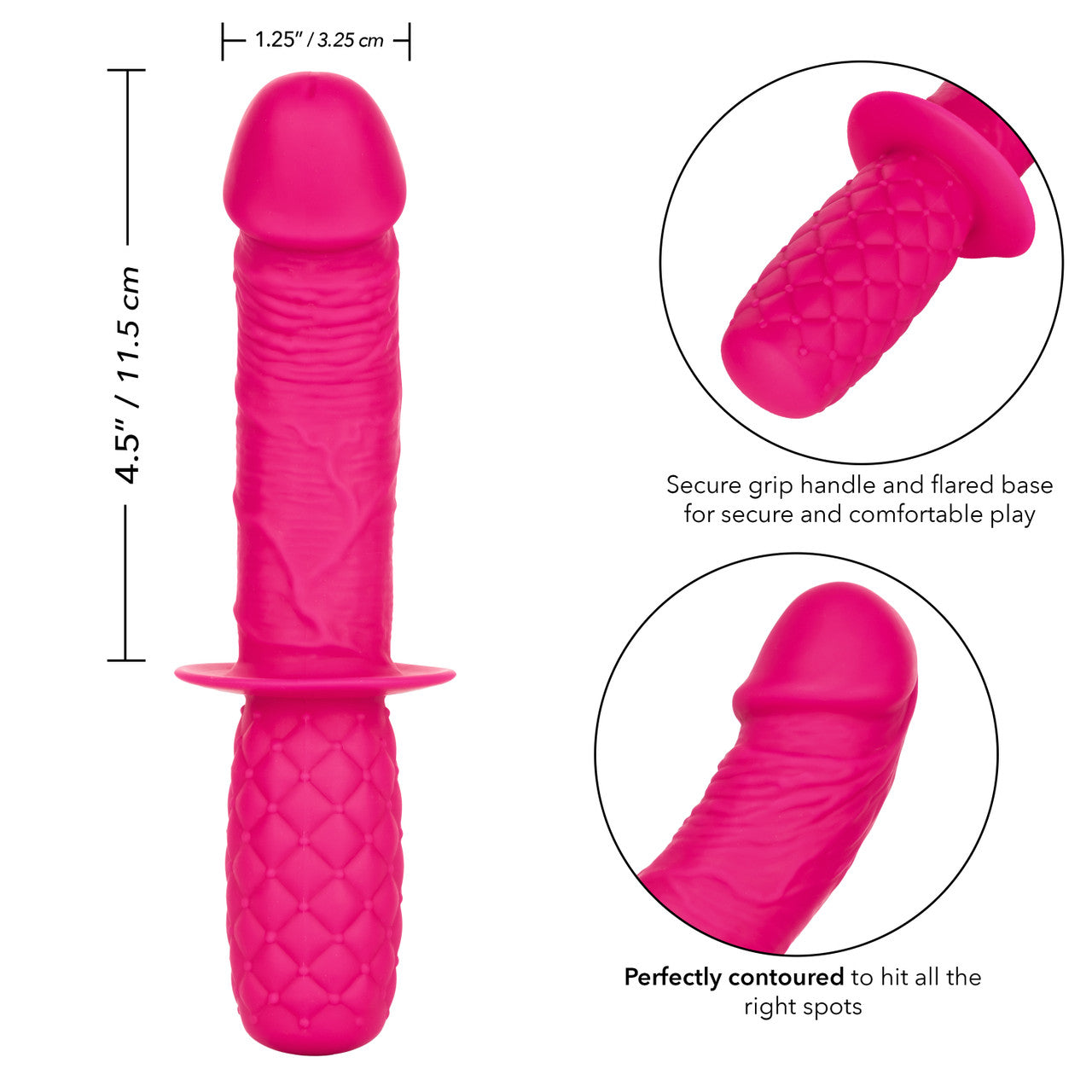 Silicone Grip Thruster - Pink - Thorn & Feather