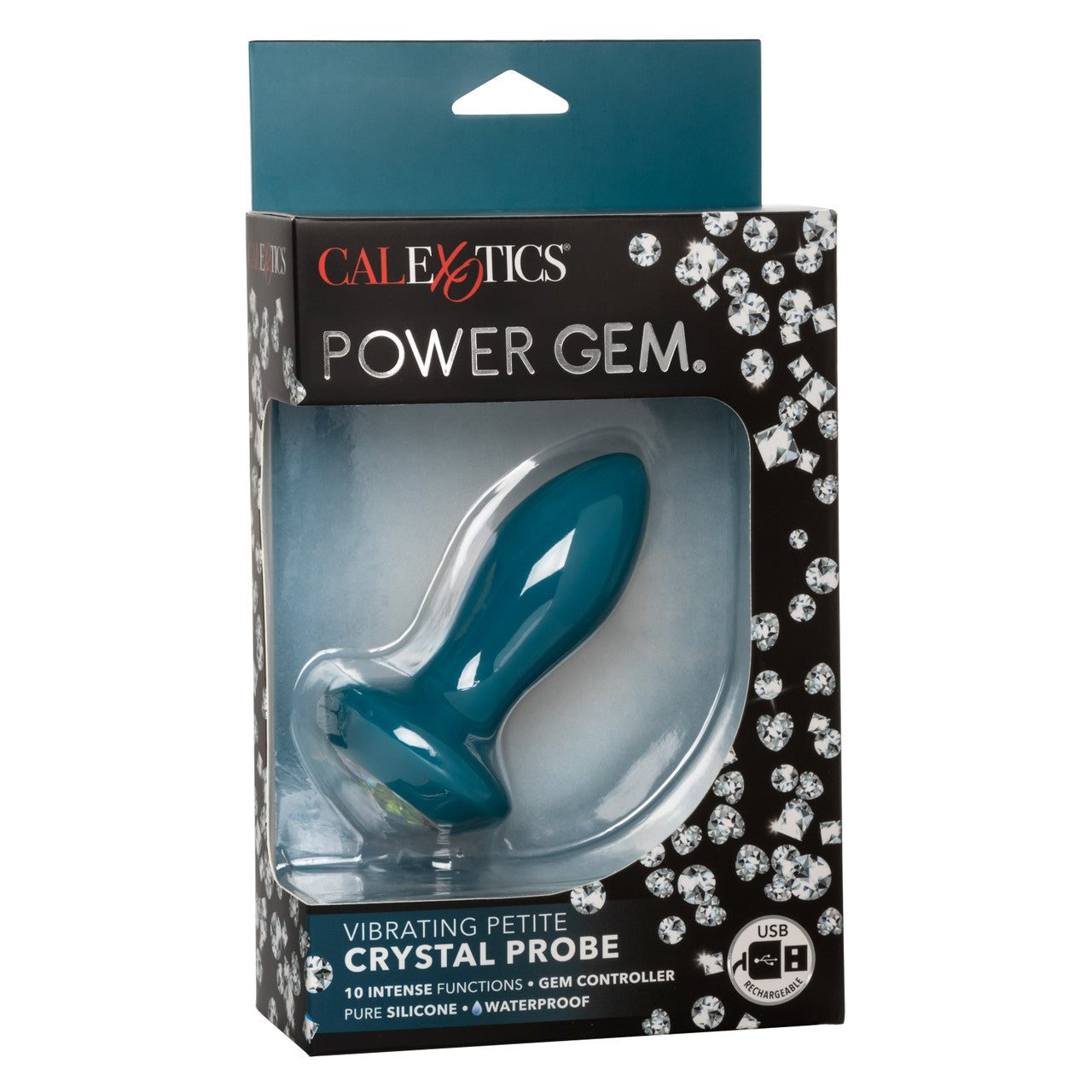 Power Gem Vibrating Petite Crystal Probe - Blue