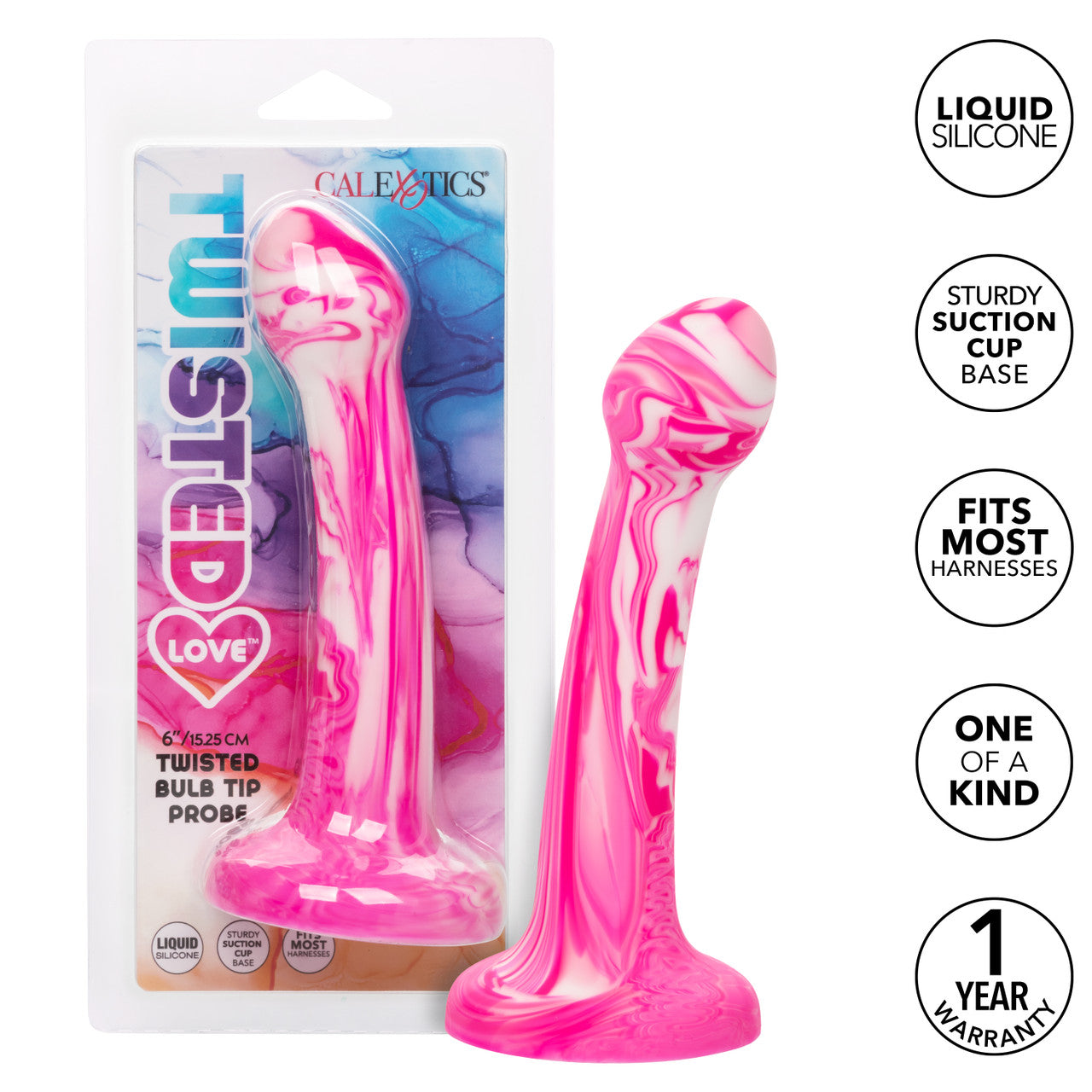 Twisted Love Twisted Bulb Tip Probe - Pink