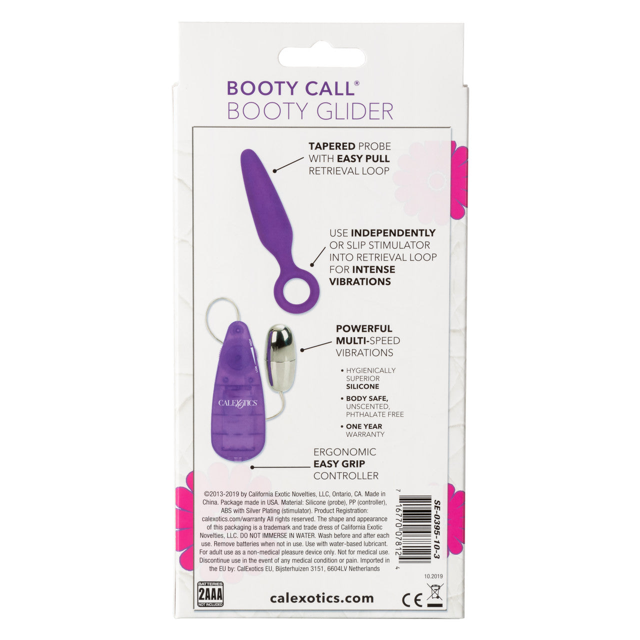 Booty Glider Anal Probe Vibrator - Purple