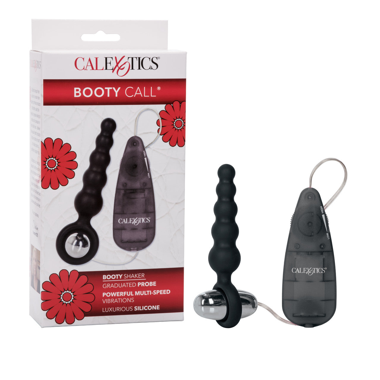 Booty Shaker Anal Bead Vibrator - Black