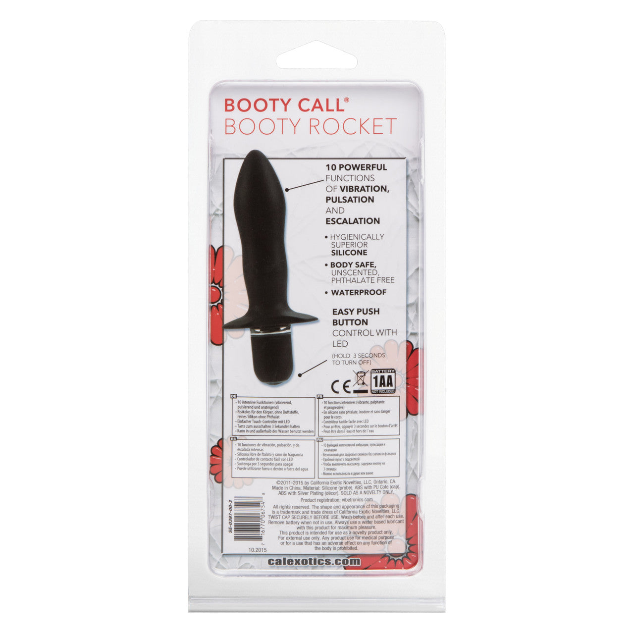 Booty Rocket Vibrating Butt Plug - Black