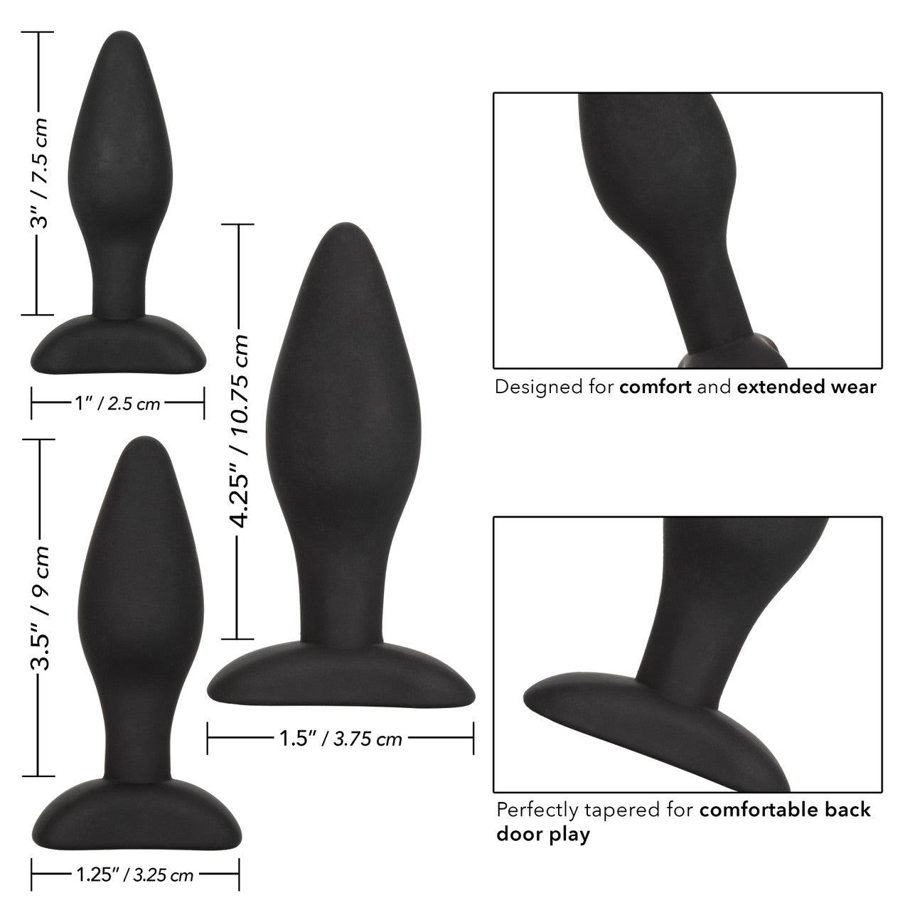 Silicone Anal Exerciser Kit - Thorn & Feather