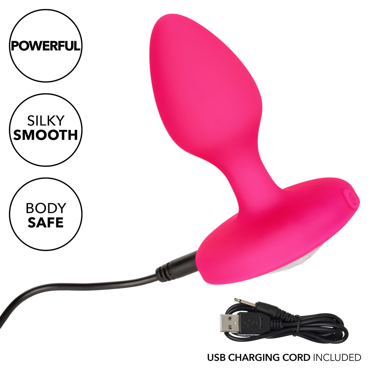 Cheeky Gems Medium Rechargeable Vibrating Probe - Pink - Thorn & Feather