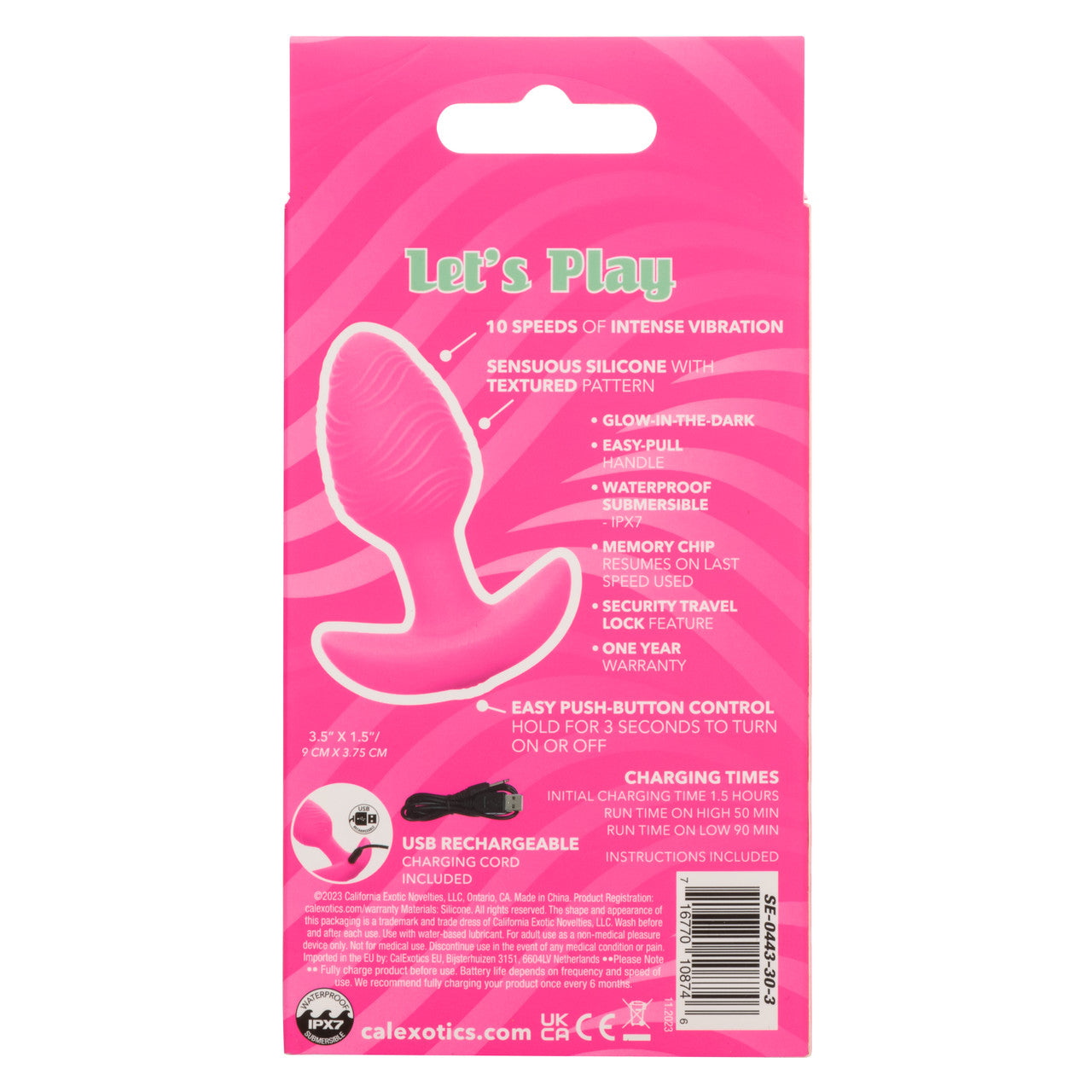 Cheeky Vibrating Glow-In-The-Dark Butt Plug