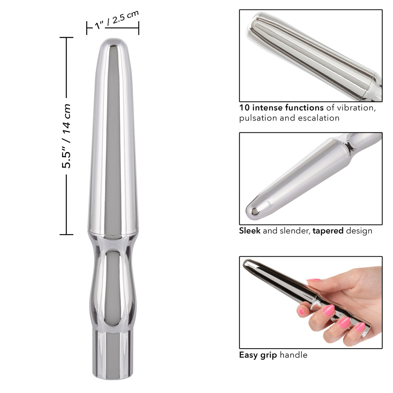 CalExotics Rechargeable Anal Probe - Silver