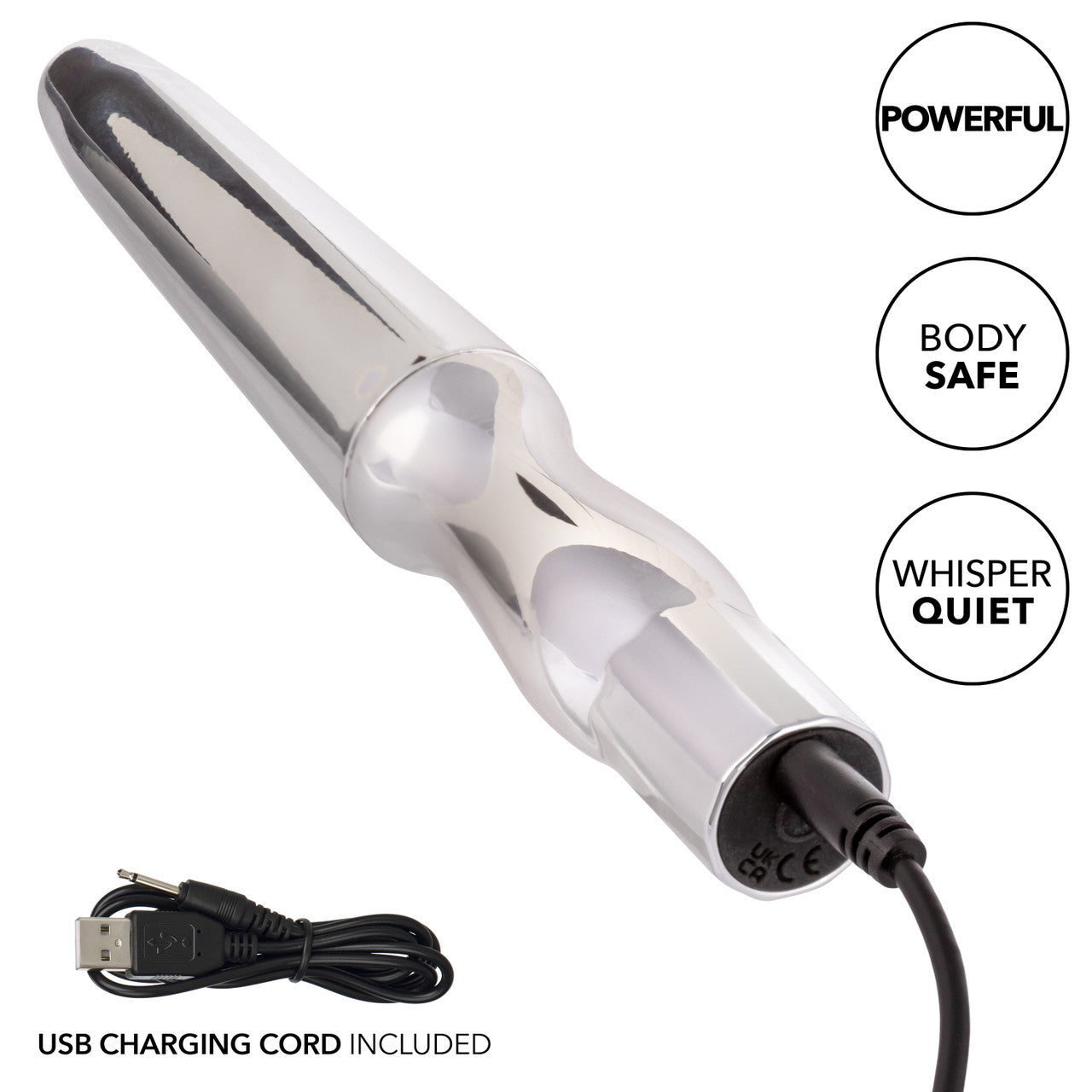 CalExotics Rechargeable Anal Probe - Silver