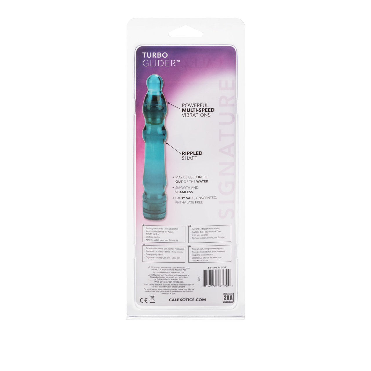 Waterproof Turbo Glider Vibrator - Blueberry - Thorn & Feather