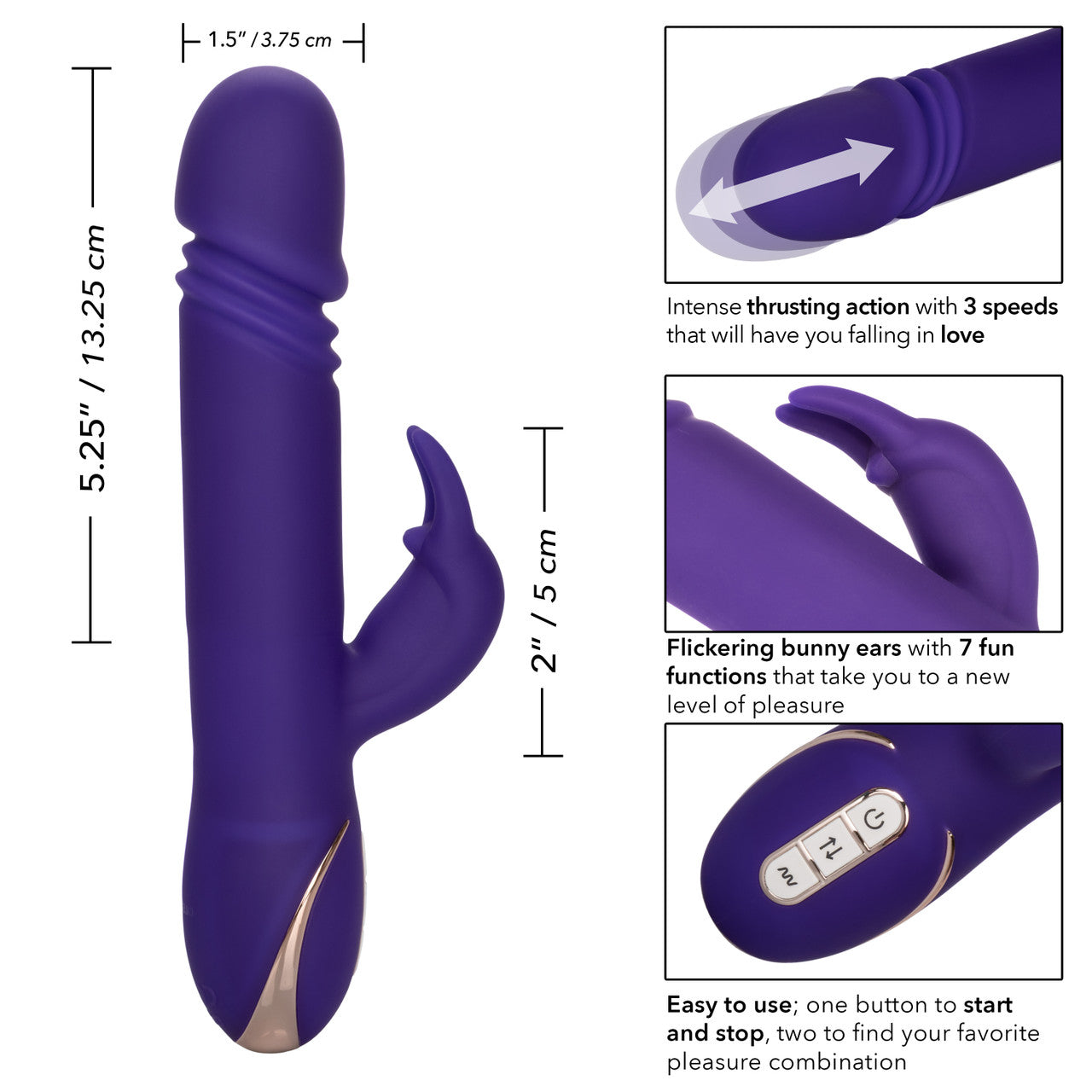 Jack Rabbit Signature Silicone Thrusting Rabbit - Thorn & Feather