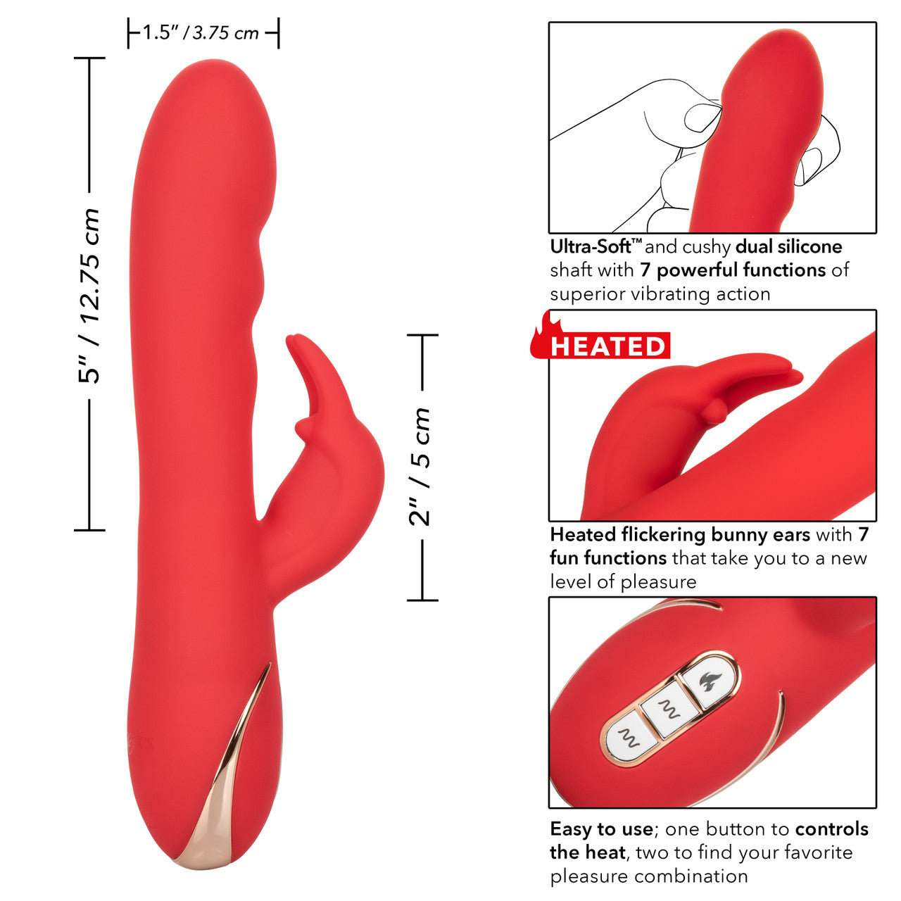 Jack Rabbit Signature Heated Silicone Ultra-Soft Rabbit - Thorn & Feather