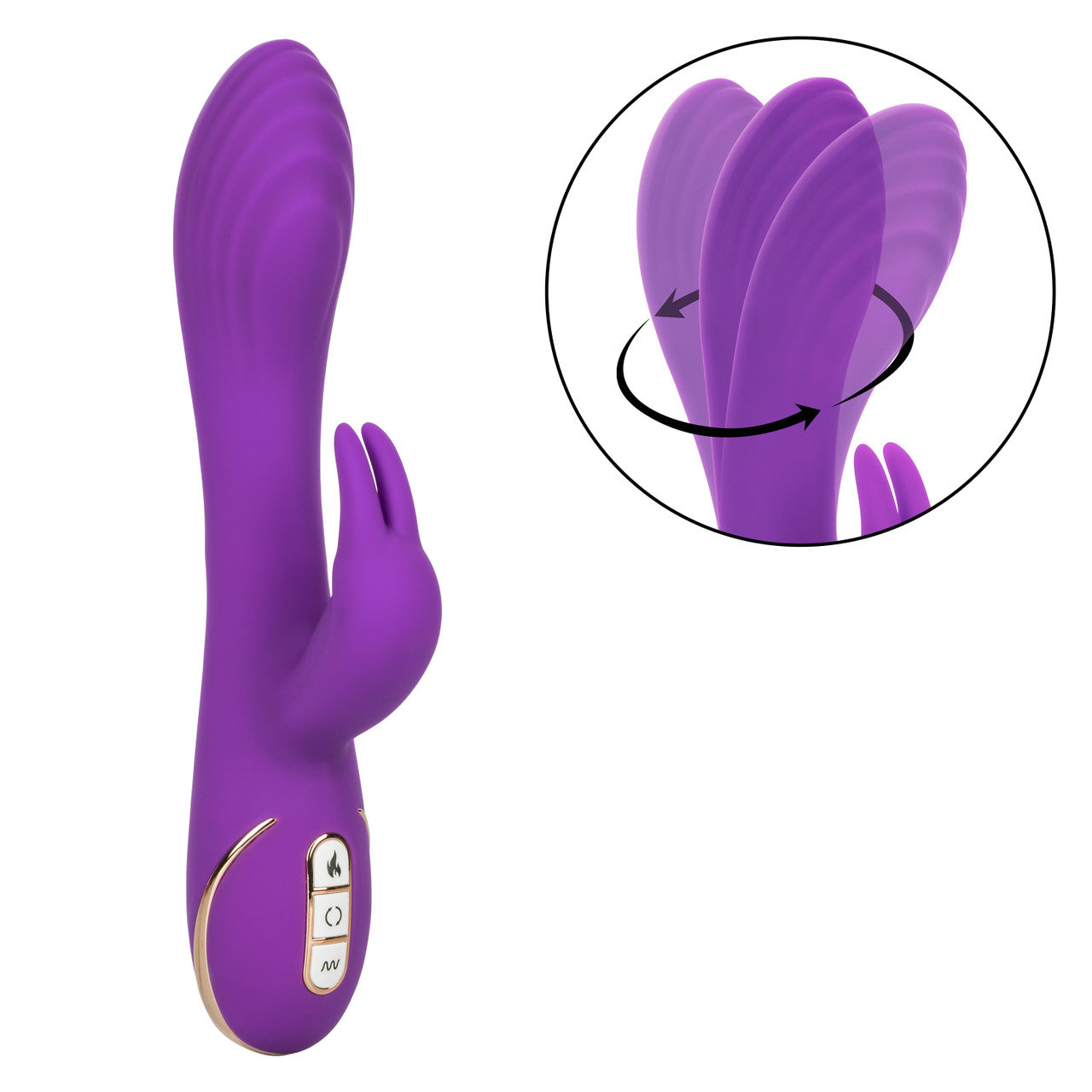 Jack Rabbit Signature Heated Silicone Rotating "G" Rabbit - Thorn & Feather